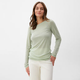 Лонгслив женский KAFTAN: Basic line, оливковый, размер 50-52