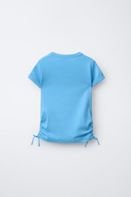 CAMISETA CON MODAL CUT OUT LAZOS / Azul - Zara фото 2