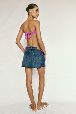 FALDA PANTAL?N Z1975 DENIM BAJO SIN COSTURAS / Azul - Zara фото 5
