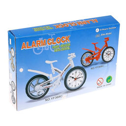 Часы настольные будильник детский «Велосипед», циферблат d-6.5 см, 12×22 см