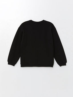 Bisiklet Yaka K?z ?ocuk Kal?n Sweatshirt