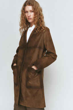 100% LEATHER COAT ZW COLLECTION LIMITED EDITION - Zara фото 11