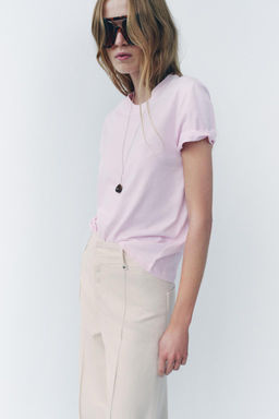 BASIC COTTON T-SHIRT - Zara фото 29