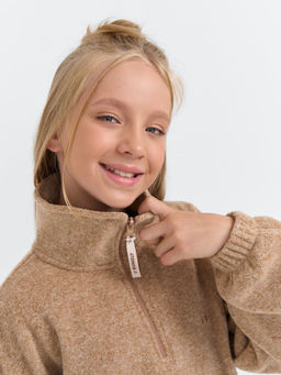 Олимпийка флисовая Бежевый меланж 7+ - Bungly фото 13