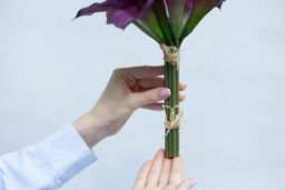 Букет калл 12 штук - Фиолетовый - Real touch фото 2