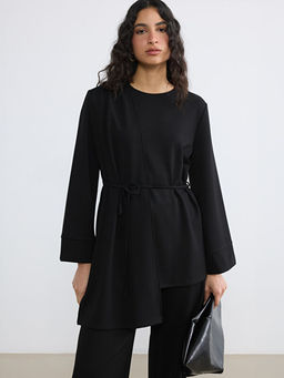 Bisiklet Yaka Ku?akl? B?zg?l? Bluz