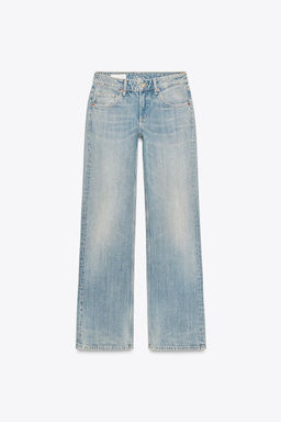 JEANS TRF WIDE LEG TIRO BAJO / Azul / Gris - Zara фото 7