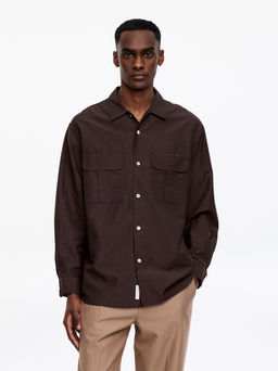 Camisa oversize en mezcla de lyocell - H&m фото 3