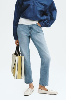Slim Straight Regular Waist Ankle Jeans - H&m фото 4