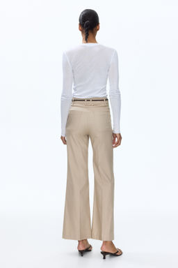 Pantal?n bootcut en mezcla de lino - H&m фото 4