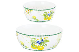 Набор 2 салатников - 14*14*6 см 600 мл + 20*20*7,5 см 1,7 л Лимоны NEW BONE CHINA - Elan gallery фото 3
