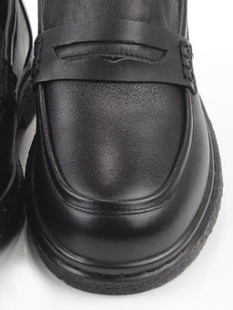 03-DCO59-5 BLACK Лоферы женские (натуральная кожа)