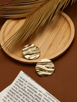 Серьги клипсы для ушей QF «Тренд. Круг», цвет золото