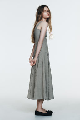 GINGHAM CHECK MIDI DRESS - Zara фото 4