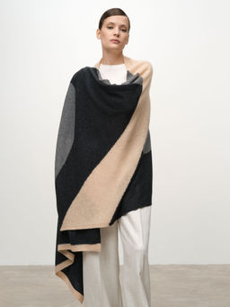 Палантин из кашемира 09043 графит