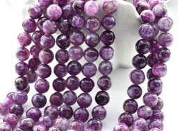 Бусины из лепидолита шарик 8мм, 39см, 47 бусин Радуга камня