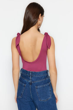 Lacivert Baglama Detayl? Havuz Yaka S?rt Dekolteli Orme Body TWOSS23BD00088 - Trendyolmilla фото 14