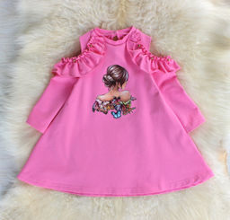 ПЛ557-Ф Платье «Романтика» ЦВЕТ: РОЗОВЫЙ (QR)