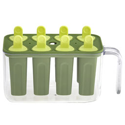 Форма пластмассовая для замораживания фруктового льда/мороженого 8 штук Соблазн 13,2х6,2см h7,7см с ручкой, цвета в ассортименте: персиковый; фисташковый; бирюзовый, в коробке (Китай) - Домашняя мода фото 3