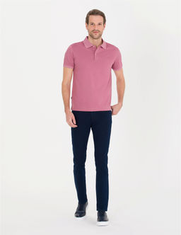 Pembe Slim Fit Polo Yaka Merserize Ti__rt