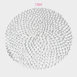 Набор салфеток сервировочных на стол Доляна Лея, d=38 см, 4 шт, цвет серебряный  фото 15