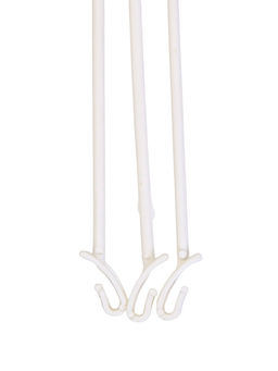 Цена за 8 шт. Подвес для кашпо «Ирис», h=48 см, пластиковый, белый