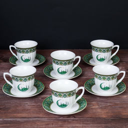 Чайный набор 12 предметов 250 мл MS / new ZSV02-12MS /уп 8/ Муслим костяной фарфор - Галеонтрейд фото 3