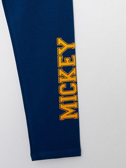 Beli Lastikli Mickey Mouse Bask?l? Pamuklu K?z ?ocuk Uzun Tayt - Waikiki фото 2