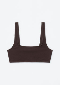 Top de bikini texturizado