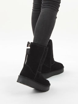 04-PAYH17-1Z BLACK Угги женские (натуральная замша, 100% шерсть)