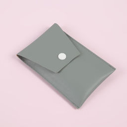 Набор кистей для макияжа «Парфе», 5 предметов, футляр на кнопке, цвет серый