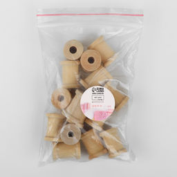 Набор деревянных катушек без покрытия, 15 шт., d=2×2.5 см