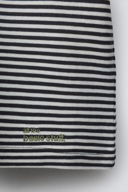 HEAVYWEIGHT STRIPED T-SHIRT WITH EMBROIDERED TEXT - Zara фото 4