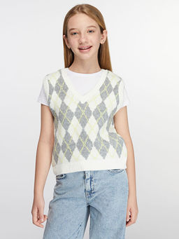 V Yaka K?z ?ocuk Triko S?veter