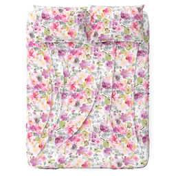 Простыня Евростандарт "Жаклин" 240х220см, поплин 115г/м2, хлопок 100%, упаковка "классическая" ПВХ 28х41см, "Домашняя мода" (Россия)