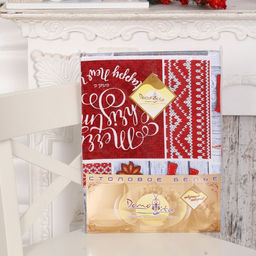 Скатерть новогодняя рогожка DomoVita Чудеса 150х180 см  фото 3