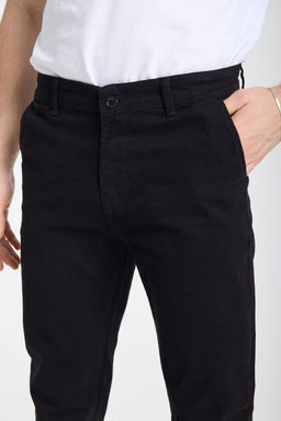 Siyah Slim Fit Basic Chino Esnek Gabardin Pantolon TMNSS25PL00018