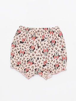 Bisiklet Yaka Minnie Mouse Bask?l? K?z Bebek ??t??tl? Body ve ?ort 2li Tak?m - Waikiki фото 3