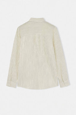 Ekru Slim Fit/Dar Kal?p Erkek Gomlek TMNSS26GO00015 - Trendyolmilla фото 3