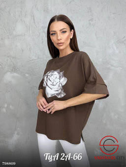Футболка женская с рисунком розы