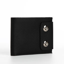 Портмоне мужское на магнитах, отдел для купюр, для карт, для монет, чёрное