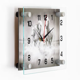 Часы настенные, интерьерные «Тройка лошадей», бесшумные, 20×26 см