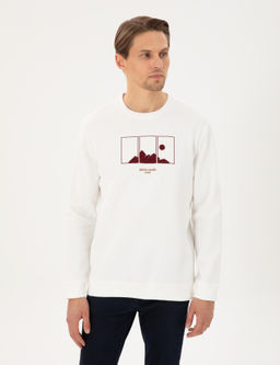 Ekru Regular Fit Sweatshirt - Pierre cardin фото 3