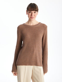 Bisiklet Yaka Ajurlu Kad?n Triko Kazak