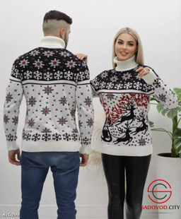 Свитер новогодний с принтом