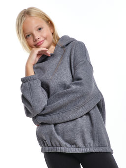 Худи one size с начесом удлиненное с капюшоном спортивное UD 8015 салатовый - Mini maxi фото 16