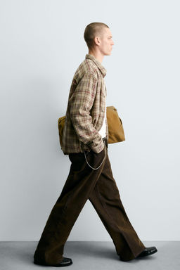 CHECK SHIRT WITH RIPPED EFFECTS - Zara фото 7