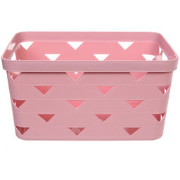 Корзина для хранения "ЭНИГАРТ", цвет пудровая роза, 34*24.6*17.8см