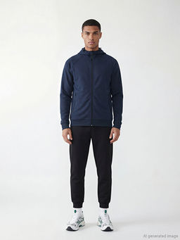 Kap??onlu Erkek Fermuarl? Sweatshirt