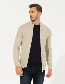 Kum Melanj Slim Fit Fermuarl_ Triko H_rka